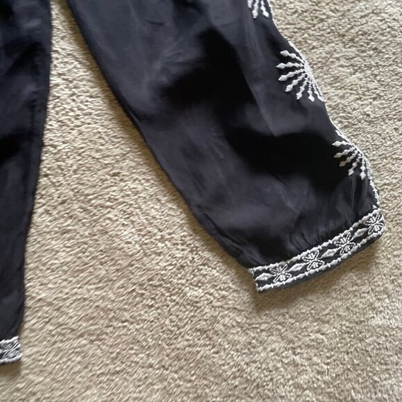 Johnny Was Workshop Black Boho Pants Size S - Picture 6 of 7